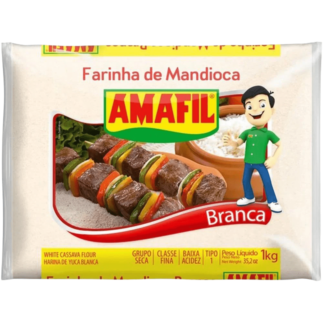 Farinha de Mandioca Branca - Amafil - 1kg image 0