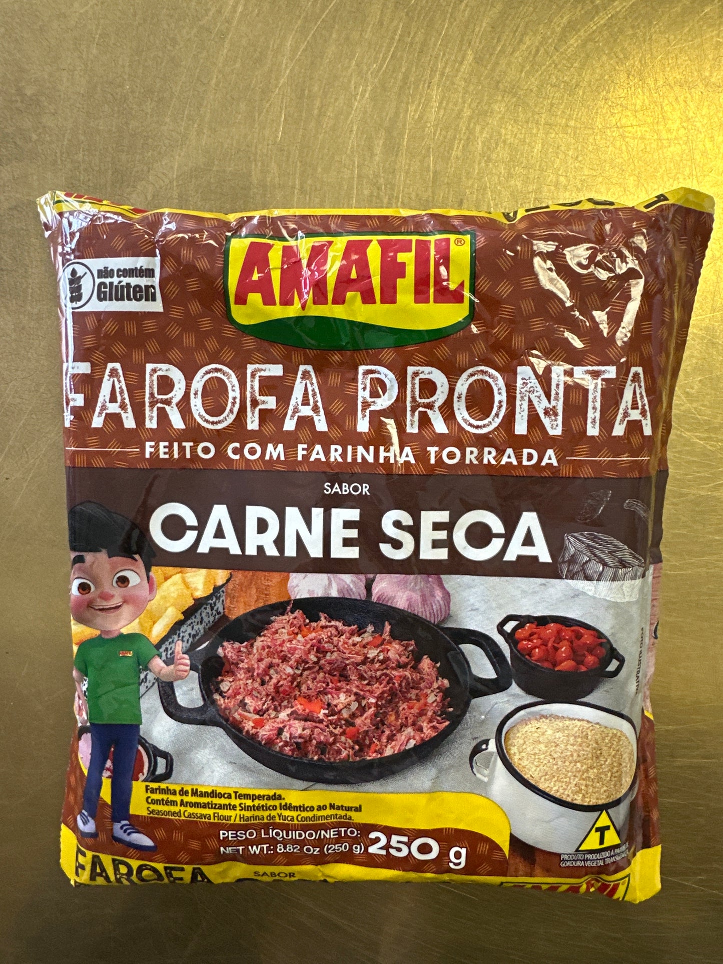 Farofa Amafil carne seca 250 g
