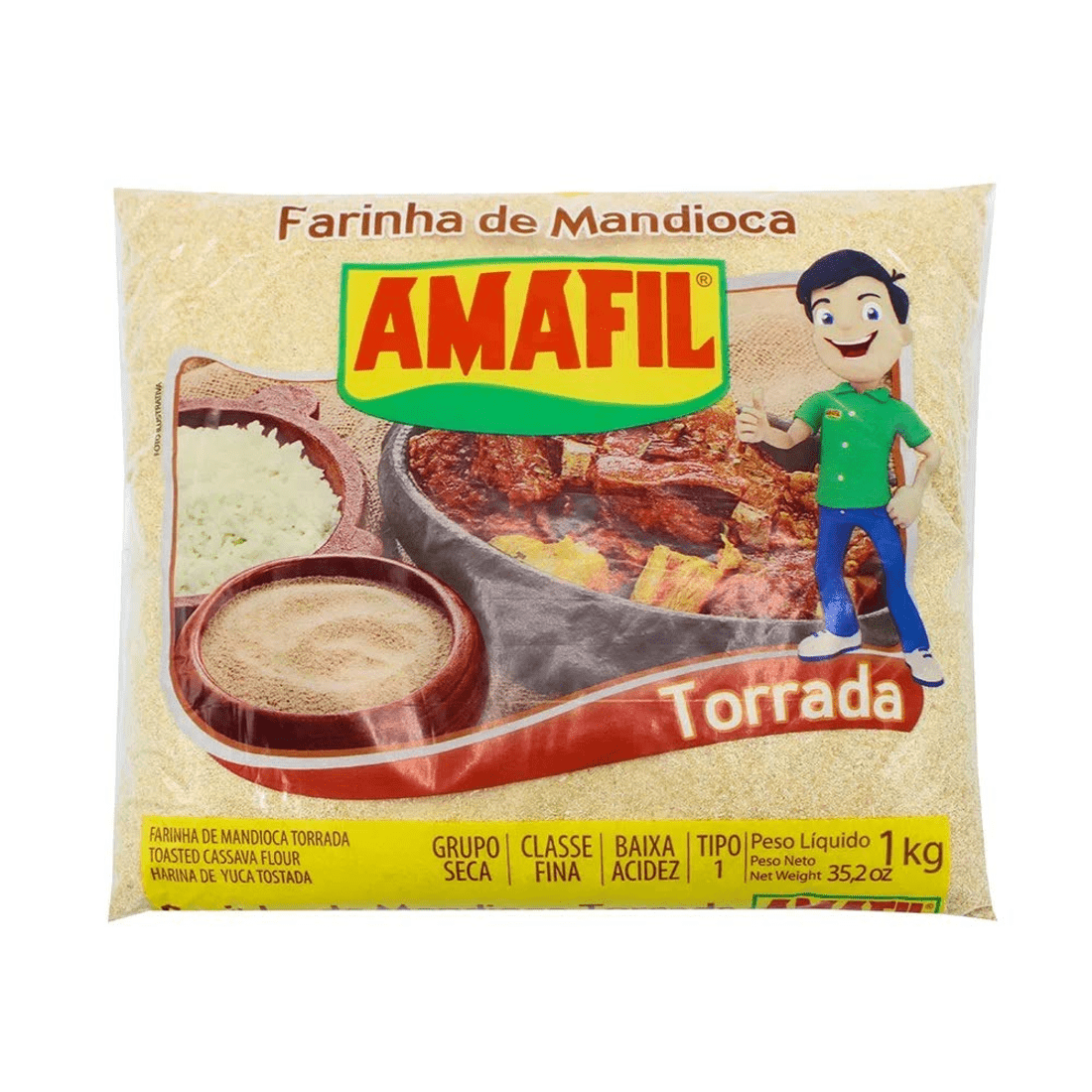 Farinha de Mandioca Torrada - Amafil - 1kg image 0