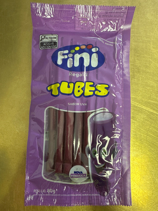 Fini tubes sabor uva 80 g.