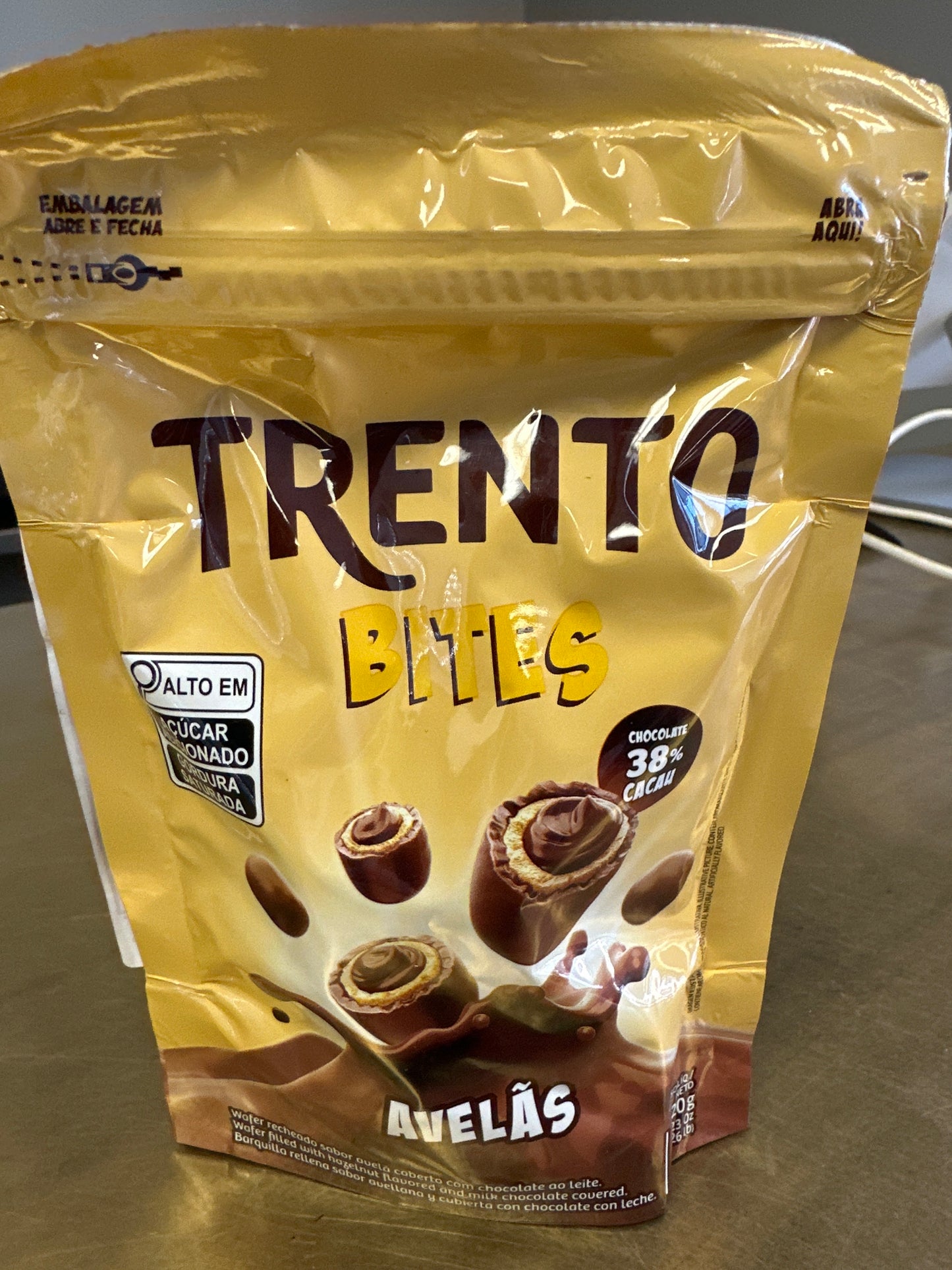 Trento bites avelã 120 g.