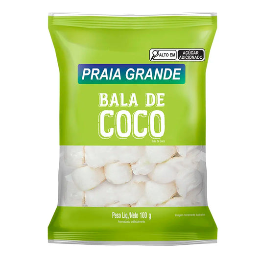 Bala de Coco Praia Grande - 100g