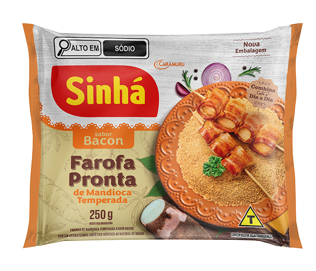 Sinha Farofa Pronta Sabor Bacon 250 g image 0