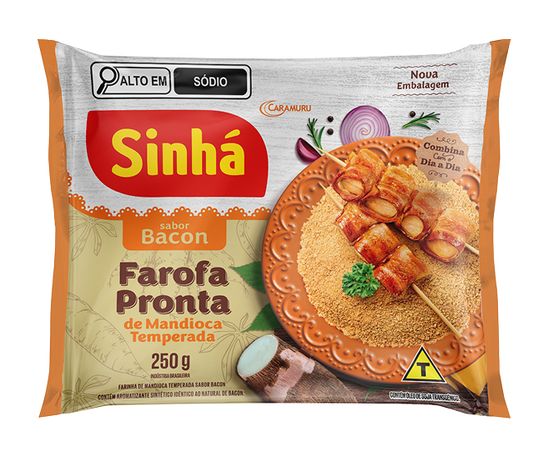 Sinha Farofa Pronta Sabor Bacon 250 g image 0